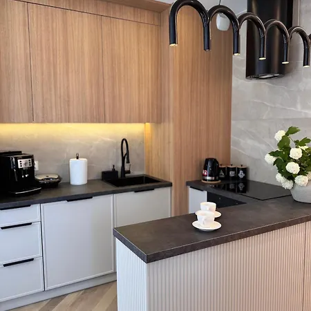 Family & Business Sauna Baltic Horizon No 1 Premium - 3 Bedroom With Private Sauna, Jacuzzi, Rooftop Gym & Panoramic Terrace, Balcony, Underground Garage גדנסק