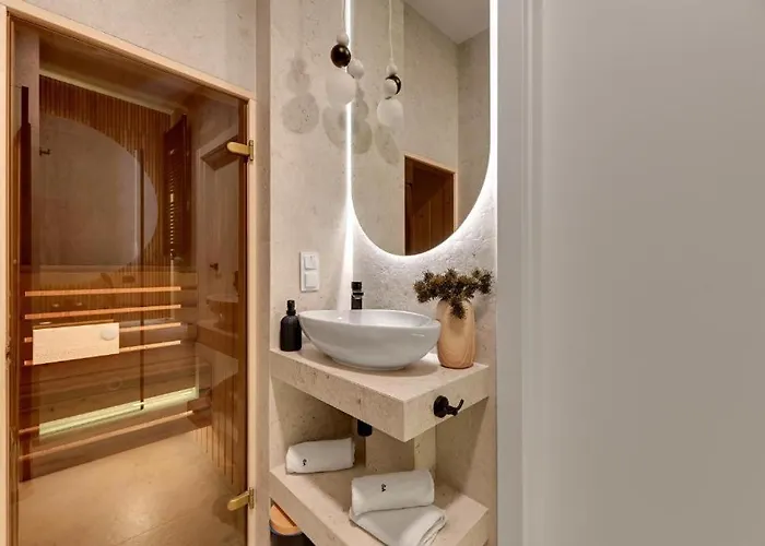 Family & Business Sauna Baltic Horizon No 1 Premium - 3 Bedroom With Private Sauna, Jacuzzi, Rooftop Gym & Panoramic Terrace, Balcony, Underground Garage グダニスク