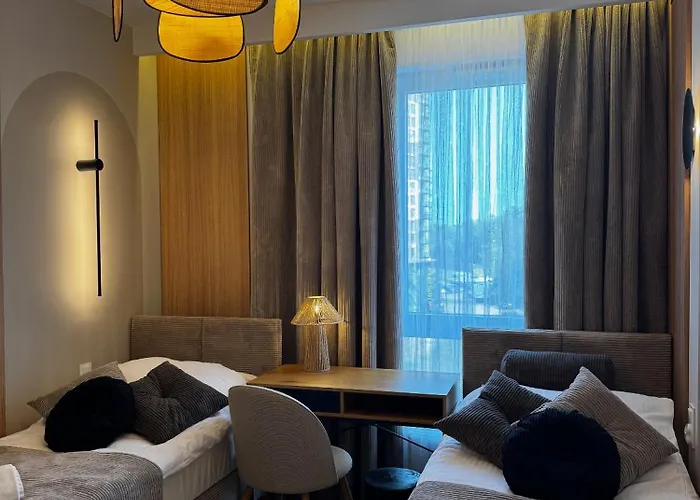 Family & Business Sauna Baltic Horizon No 1 Premium - 3 Bedroom With Private Sauna, Jacuzzi, Rooftop Gym & Panoramic Terrace, Balcony, Underground Garage Apartment